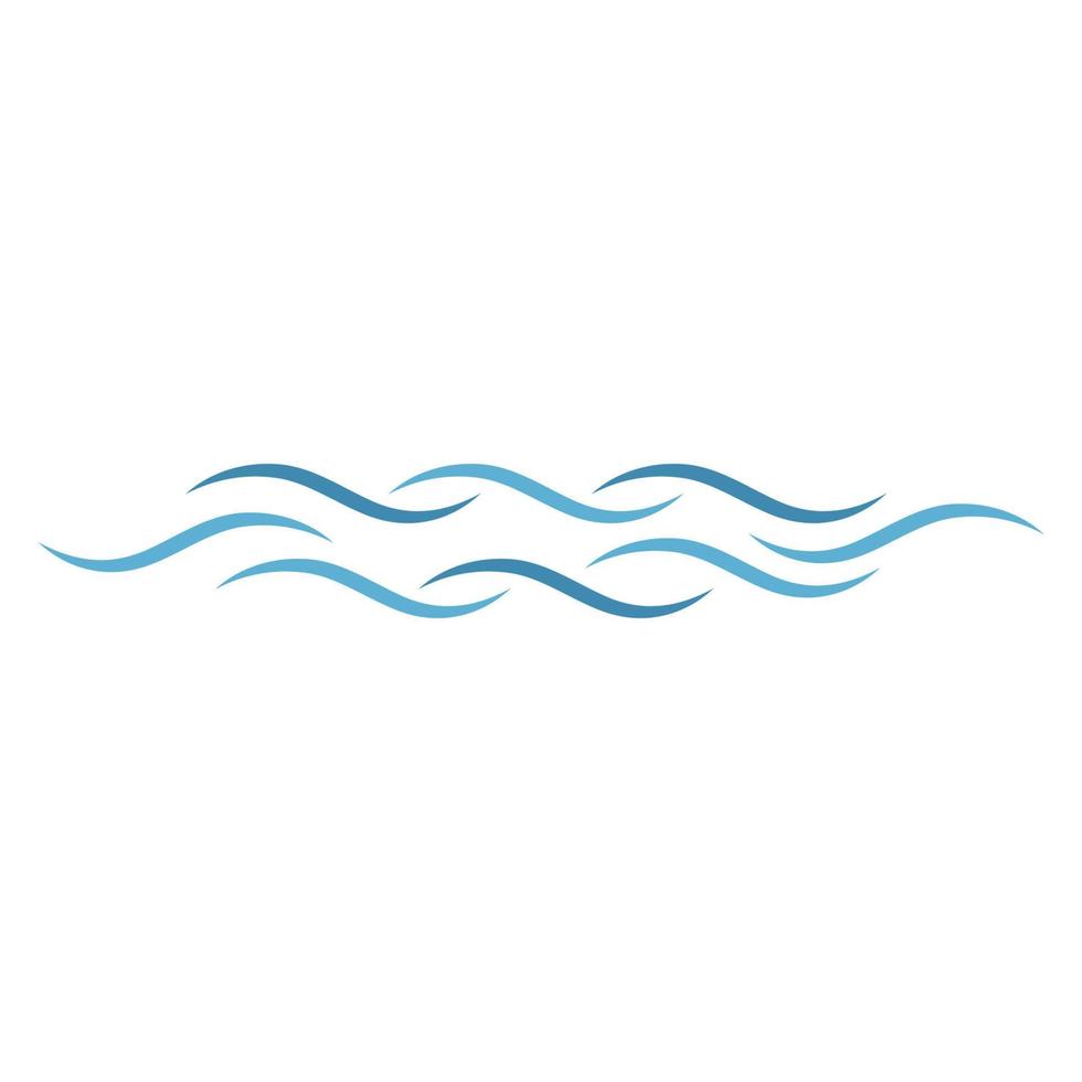 Water Wave symbol and icon Logo Template vector