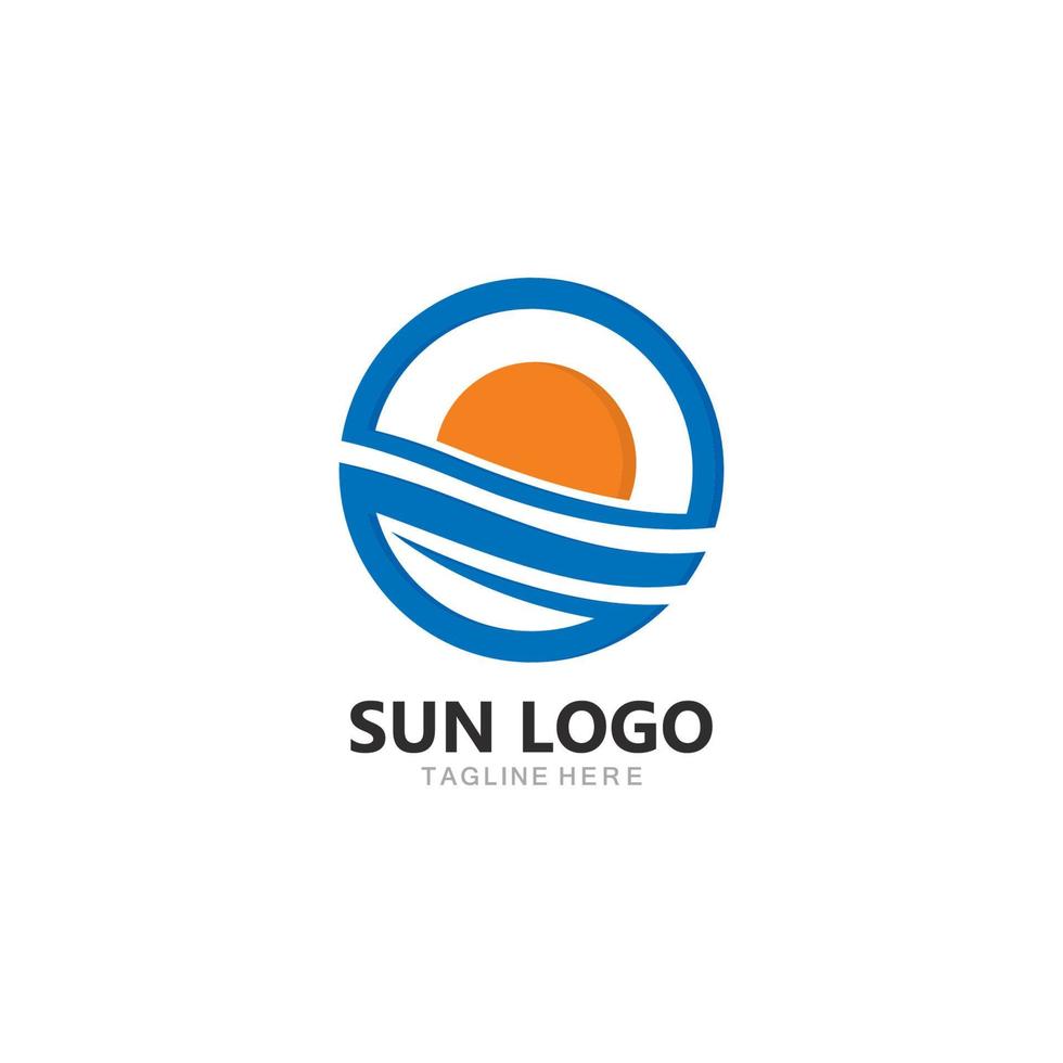 sol logo icono vector ilustración