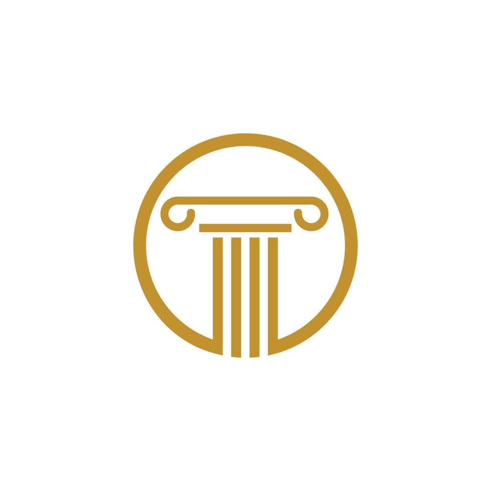 Pillar Logo Template. Column Vector illustration