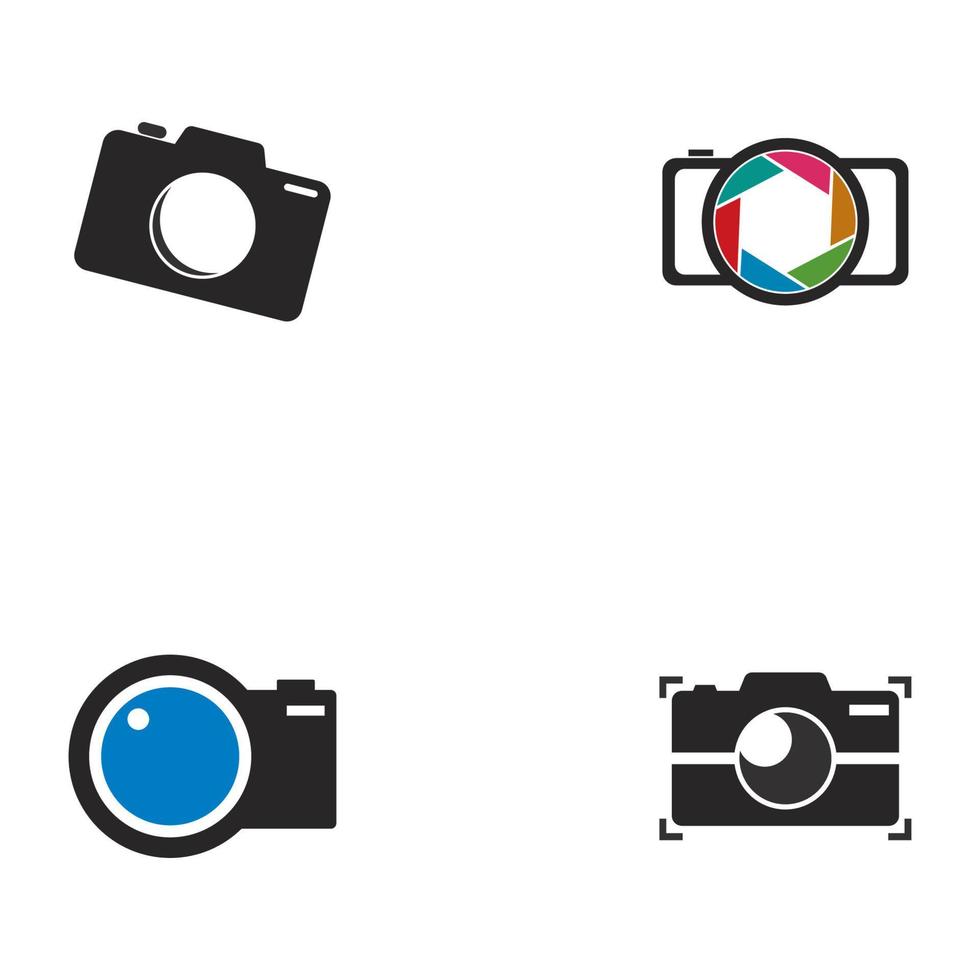 ilustración de icono de vector de plantilla de logotipo de fotografía de cámara