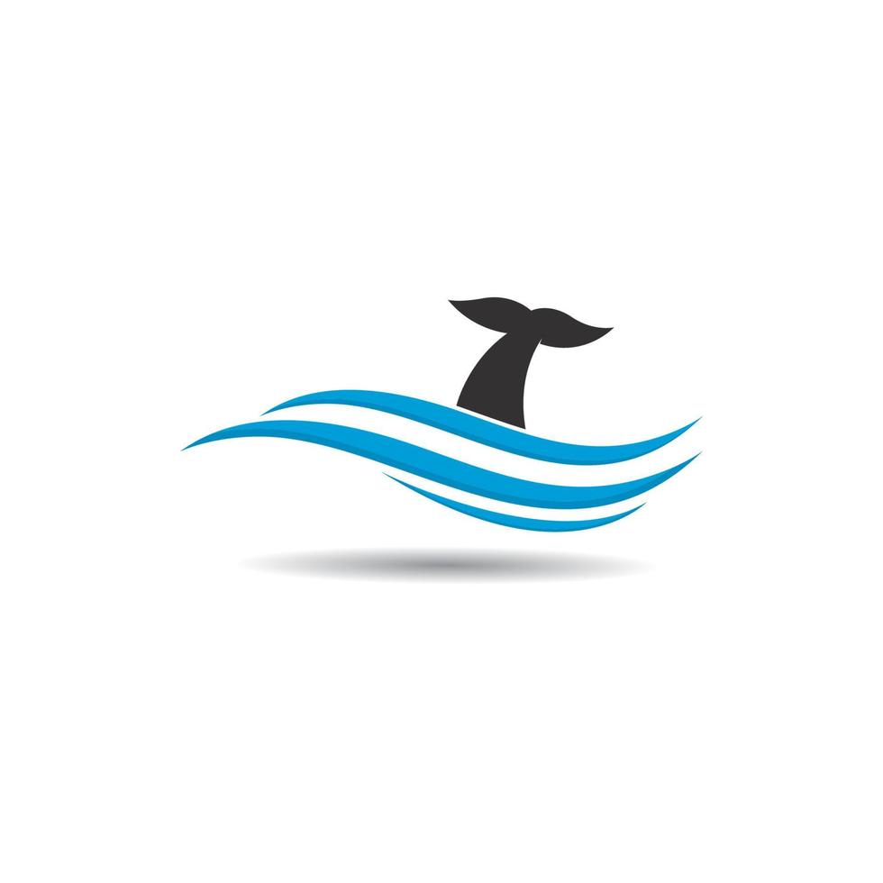 Shark fin logo template vector icon illustration