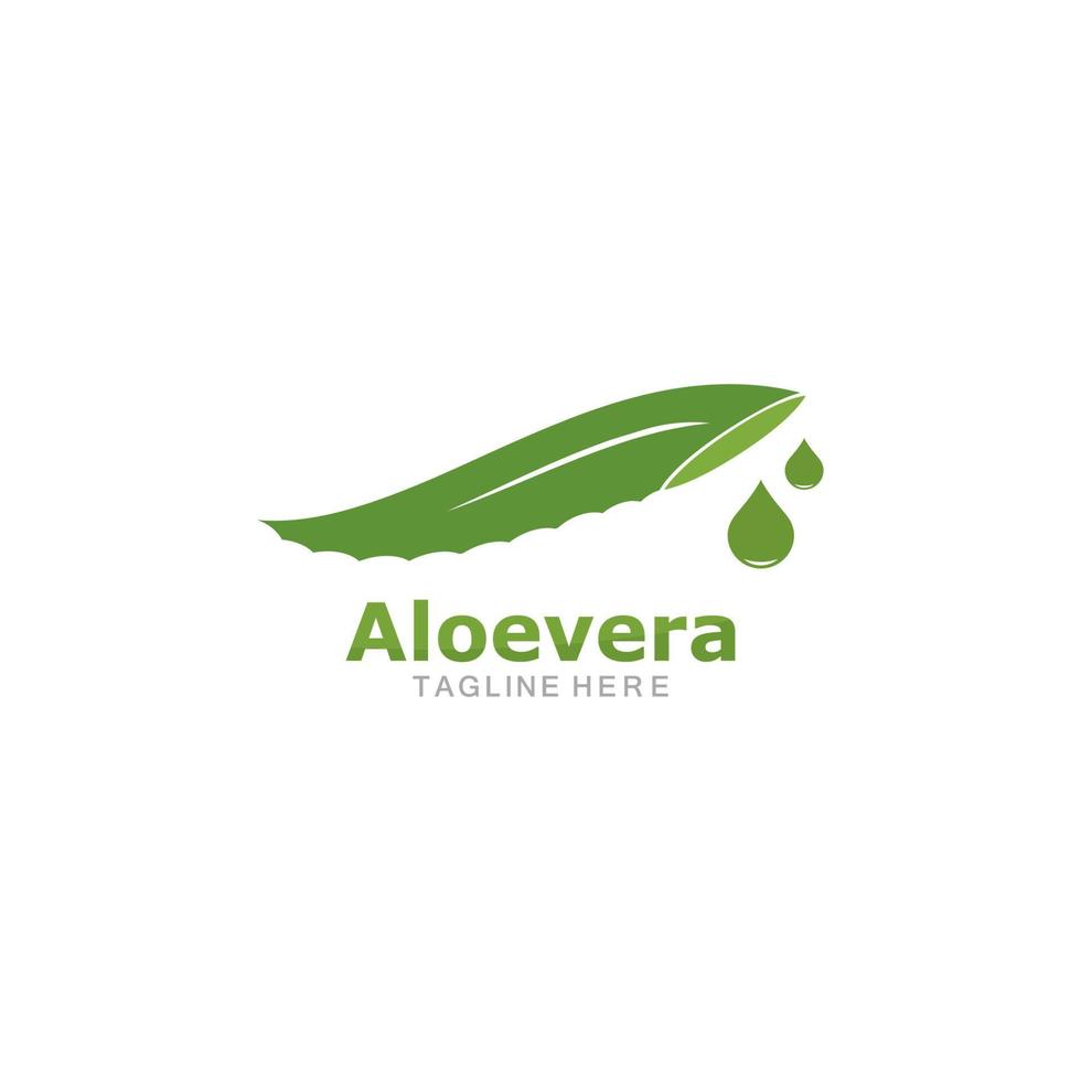 conjunto de icono de vector de plantilla de logotipo de aloevera