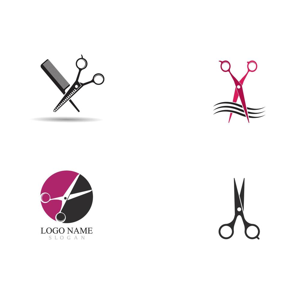 Scissors logo vector icon