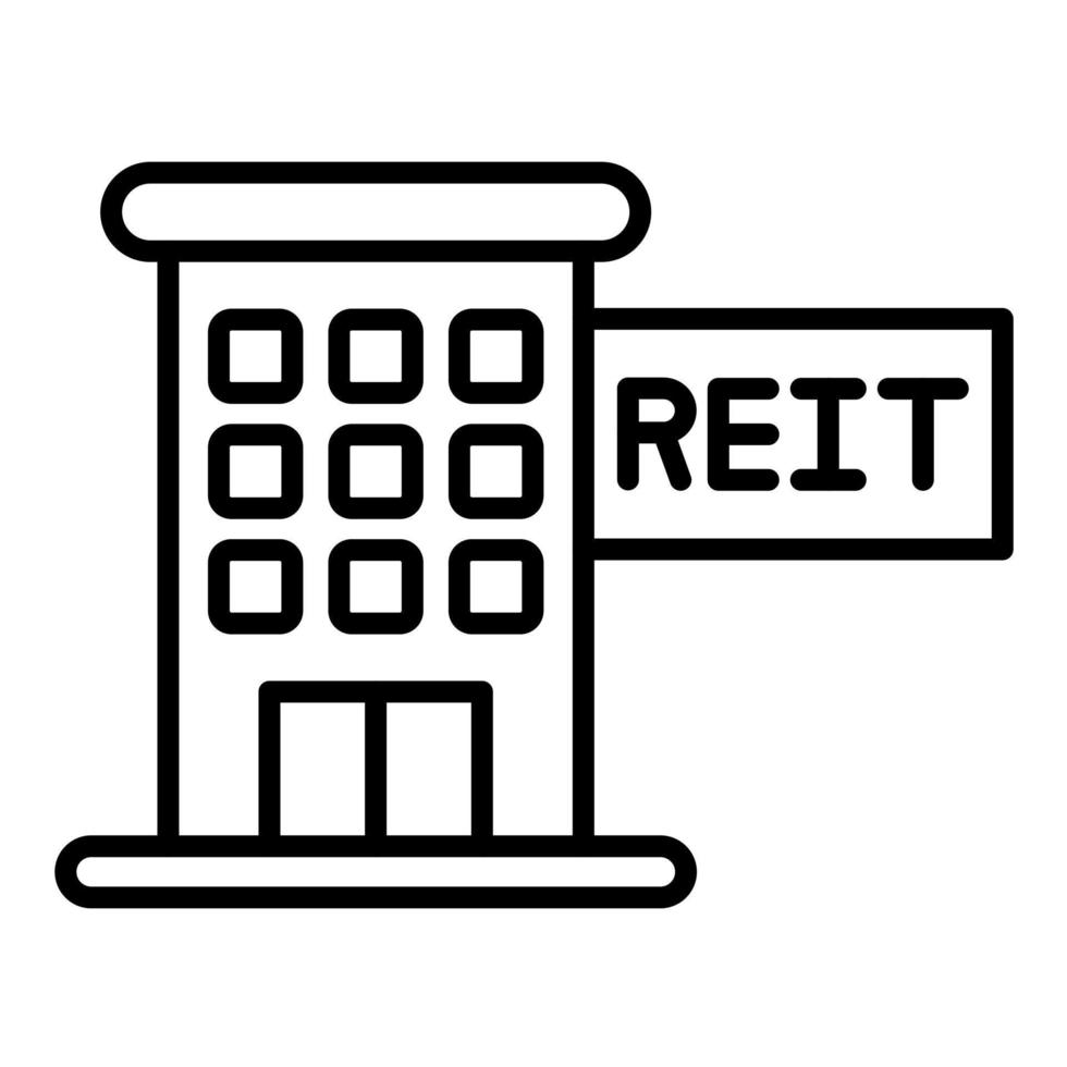 Reit Line Icon vector