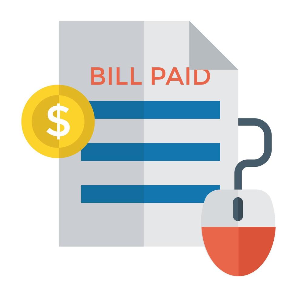 Trendy Paid Invoice vector