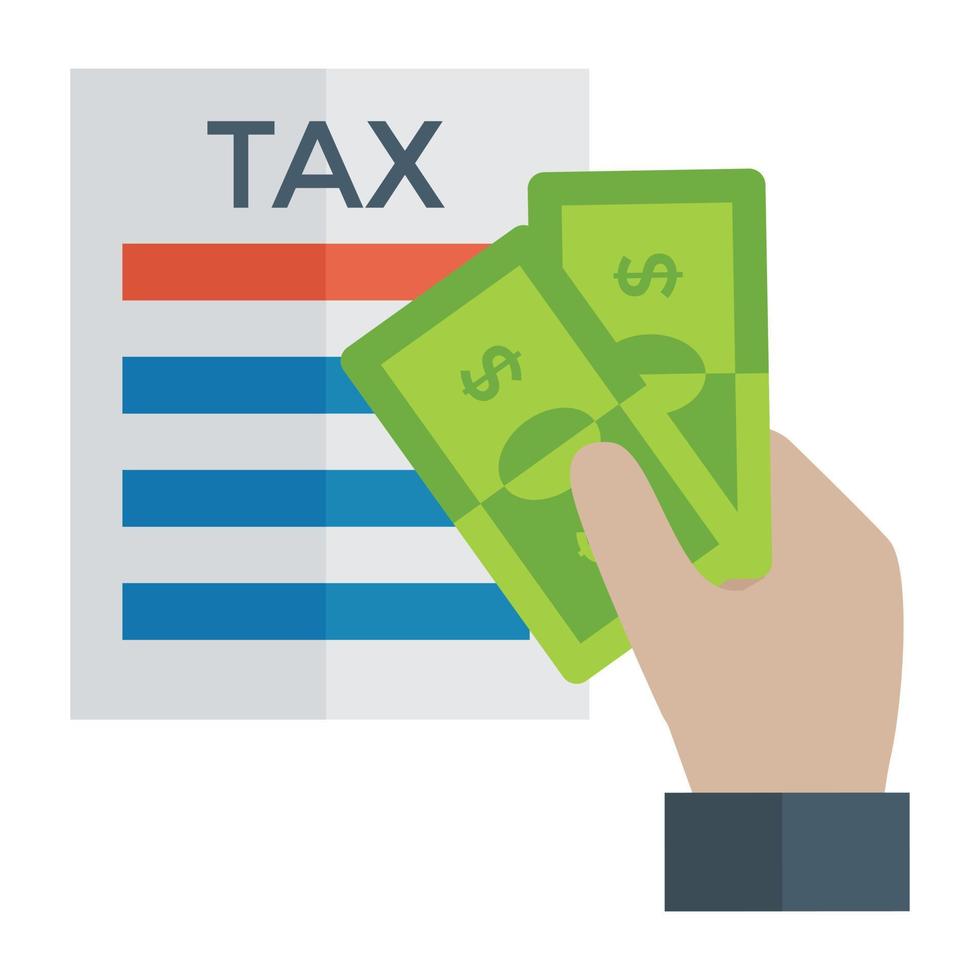 Trendy Tax Payment vector