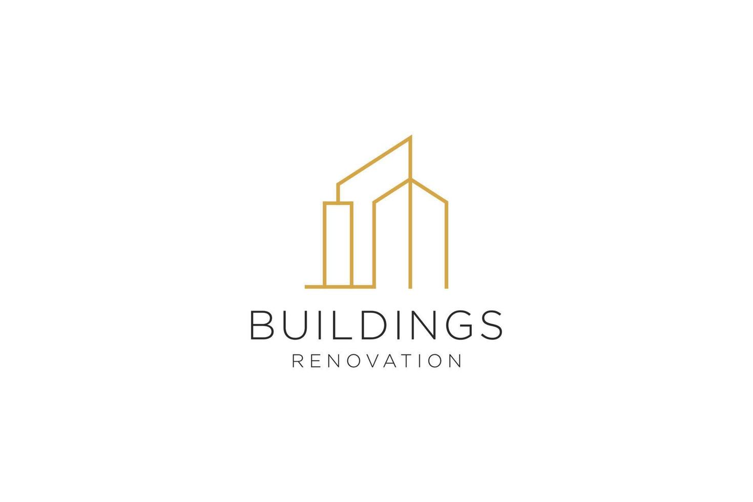 Letter I for Real Estate Remodeling Logo. Construction Architecture Building Logo Design Template Element. vector