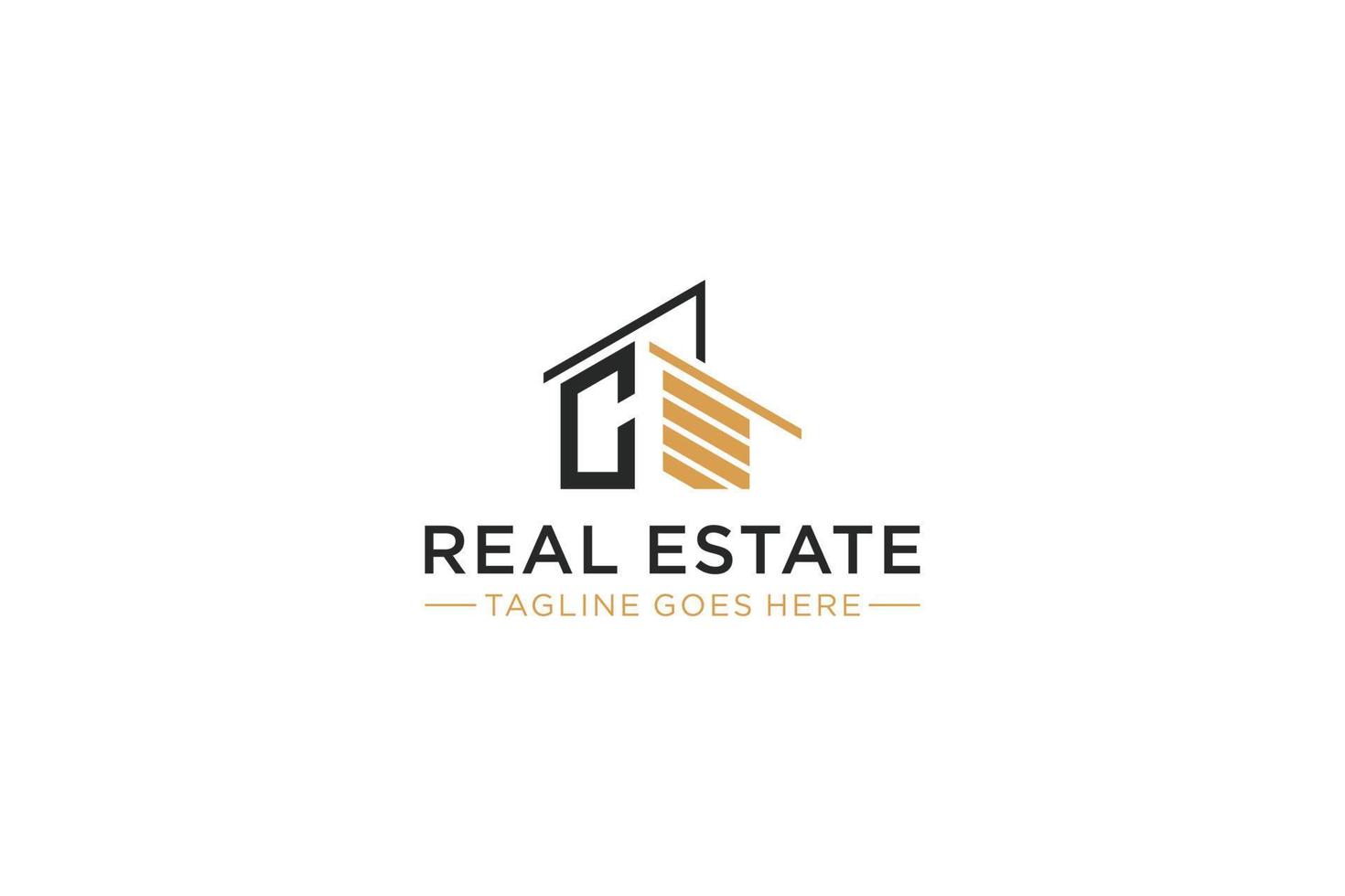 Letter C for Real Estate Remodeling Logo. Construction Architecture Building Logo Design Template Element. vector