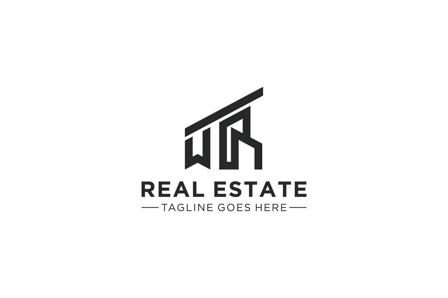 Letter W for Real Estate Remodeling Logo. Construction Architecture Building Logo Design Template Element. vector