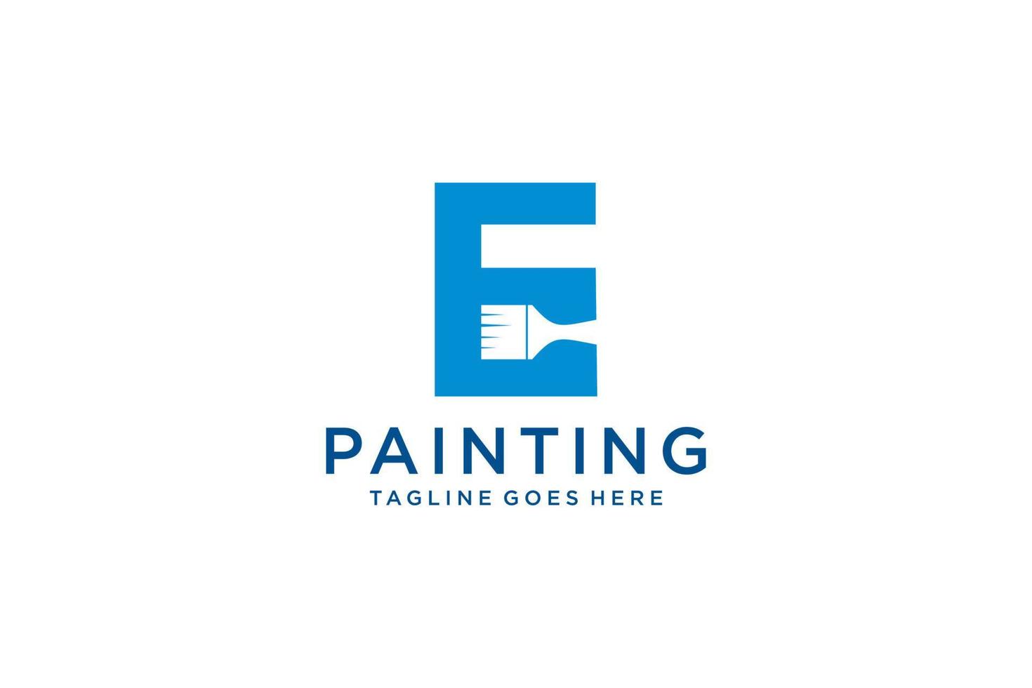 letra e para logotipo de pintura, logotipo de servicios de pintura, vector de logotipo de pintura