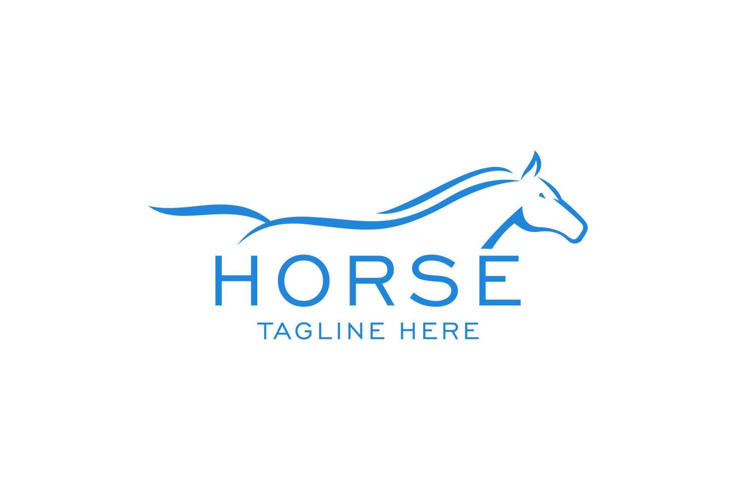 Horse Elegant Logo Symbol Vector, Simplicity Line Art Concept. vector
