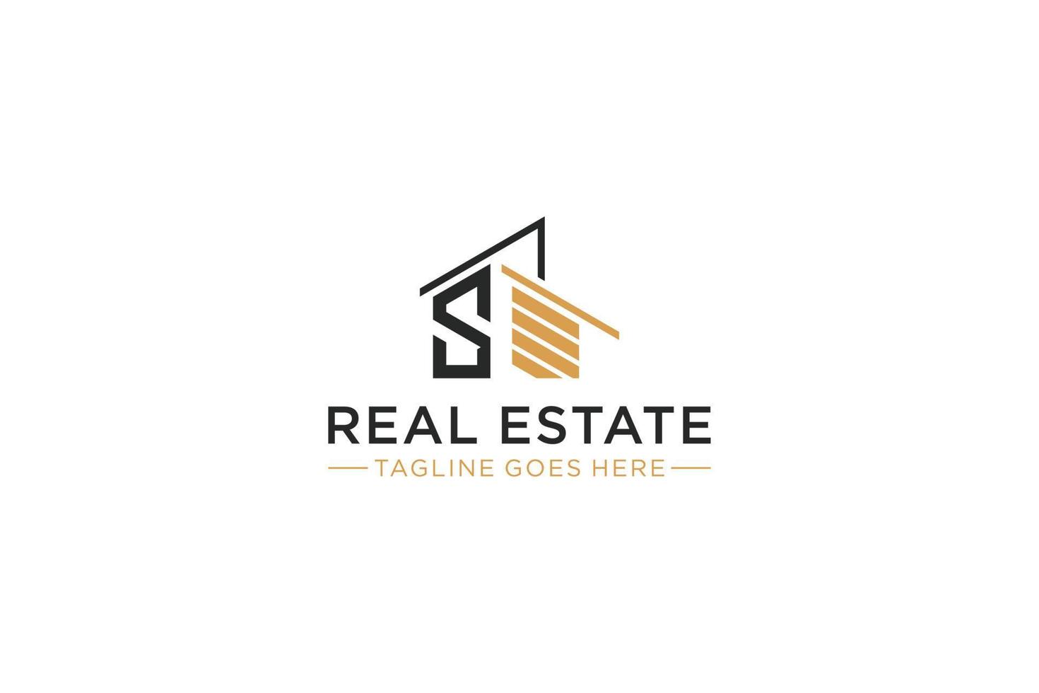 Letter S for Real Estate Remodeling Logo. Construction Architecture Building Logo Design Template Element. vector