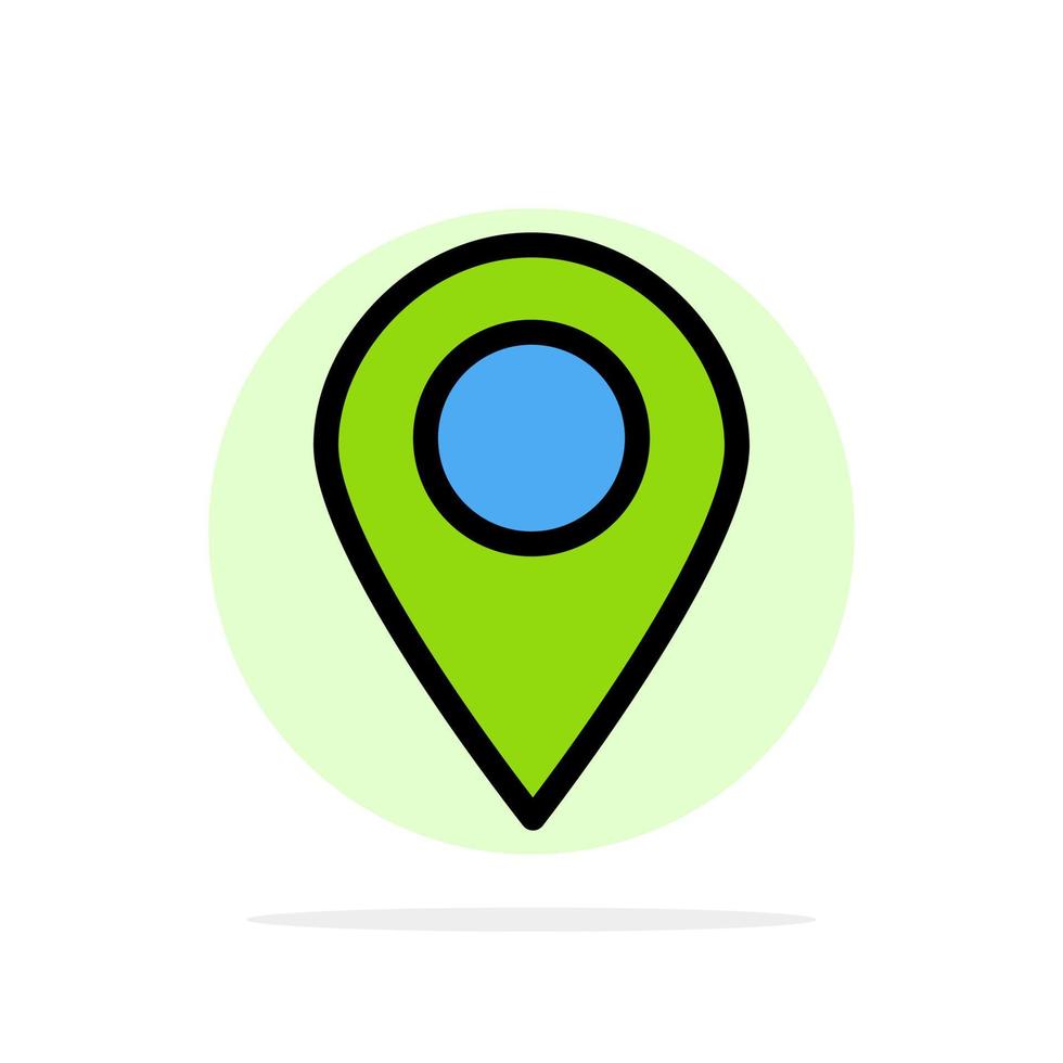 Location Map Marker Pin Abstract Circle Background Flat color Icon vector
