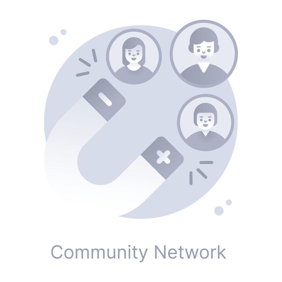 Customer attraction, a flat rounded icon in appealing graphic vector