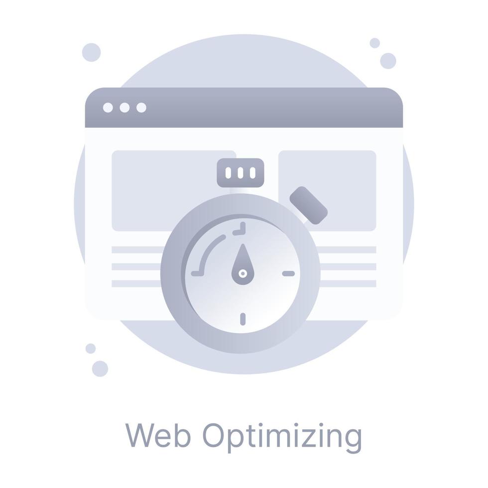 Web optimizing, flat concept icon vector