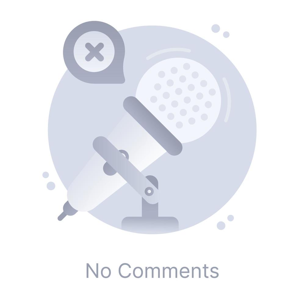 Get hold on this editable flat icon of no comments vector