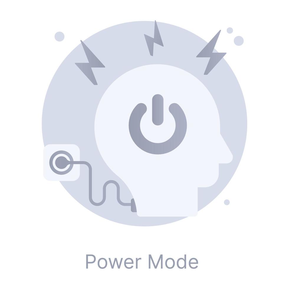 Get hold on this editable flat icon of power mode vector