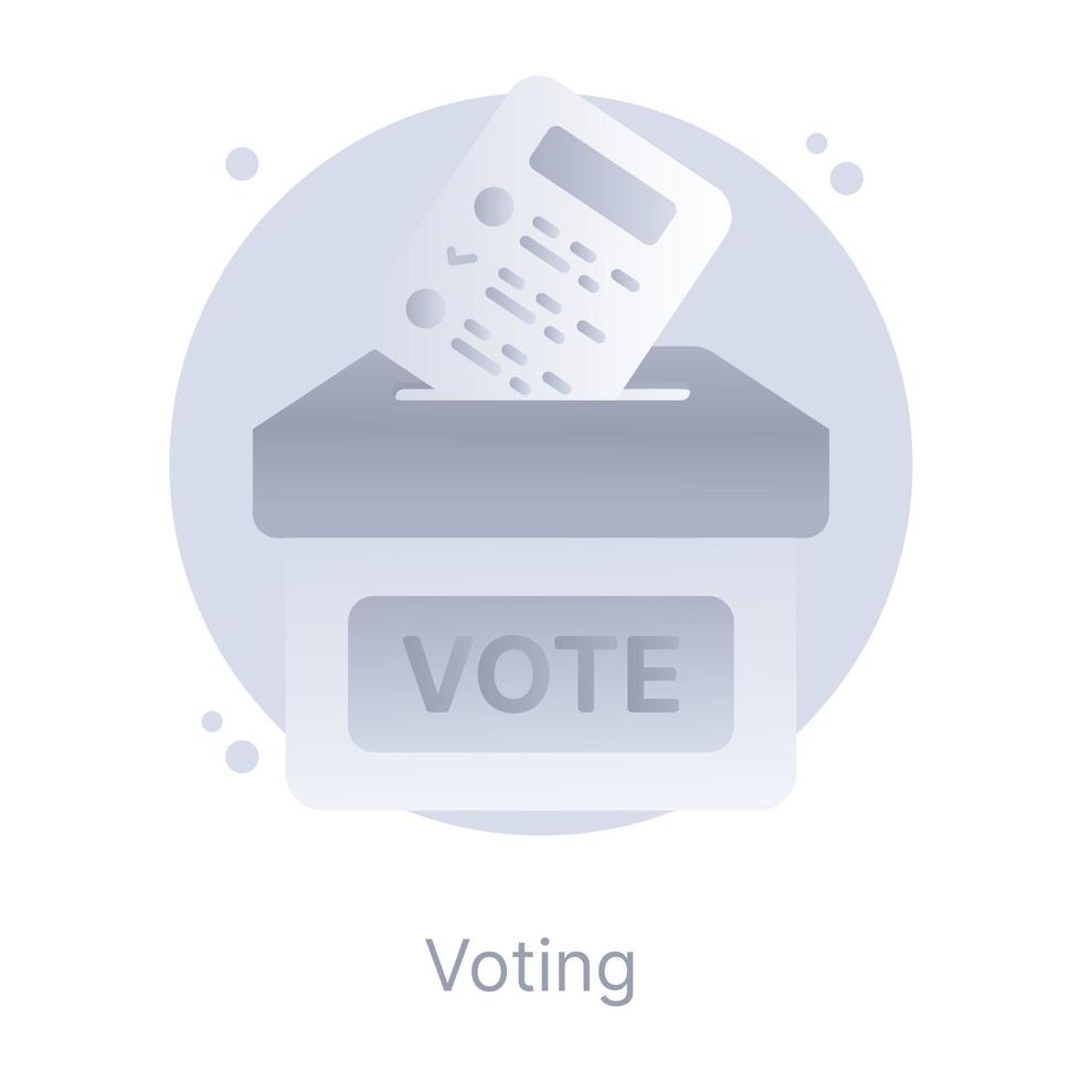 votando, un ícono redondeado plano está disponible para uso premium vector