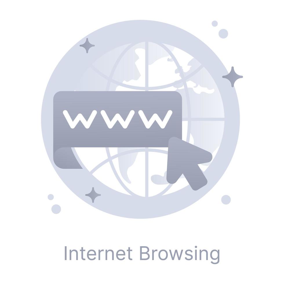 Get hold on this editable flat icon of internet browsing vector