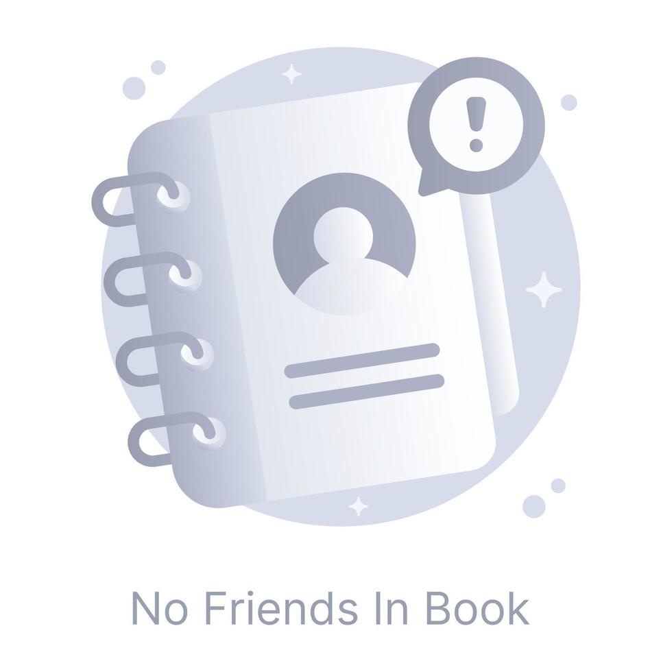 Contact error, a flat rounded icon is up for premium use vector