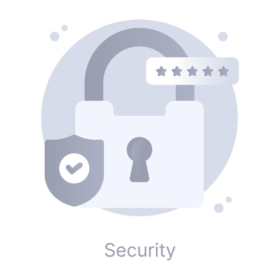 Security, a flat rounded editable icon vector