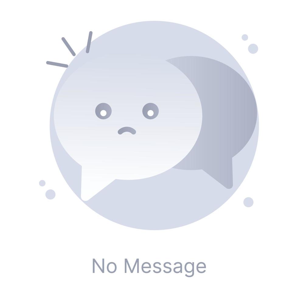 Comments via speech bubbles, flat icon vector
