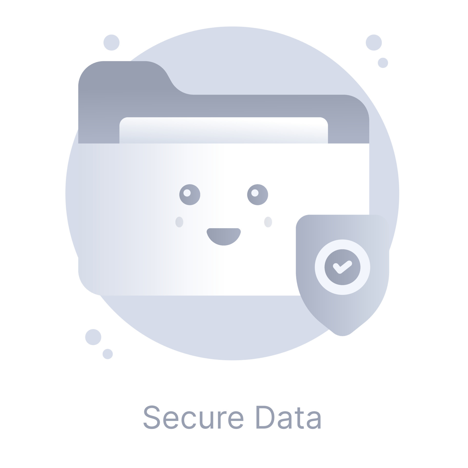 Secure data, a flat conceptual icon with download facility 14814250 ...