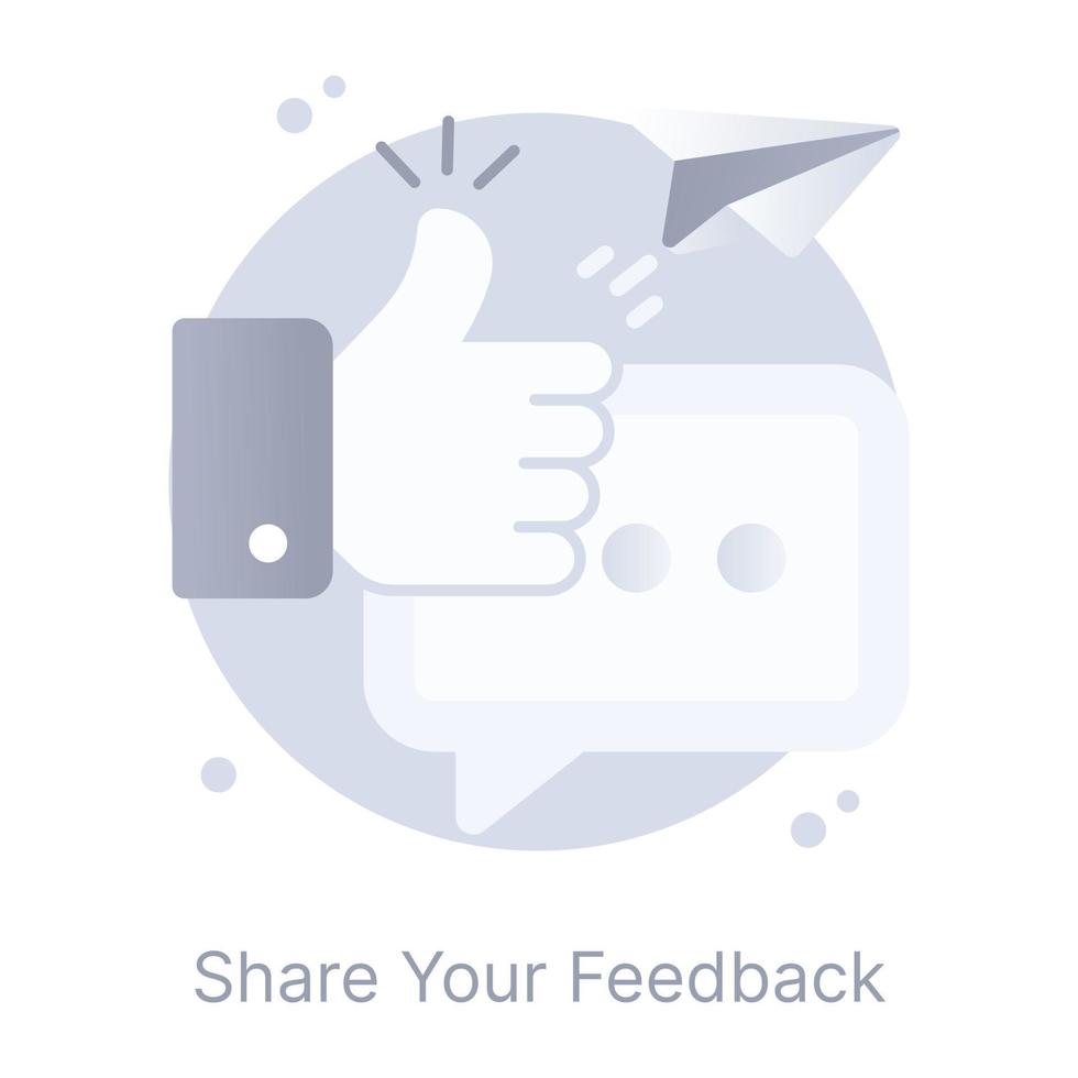 Share your feedback, flat icon download vector