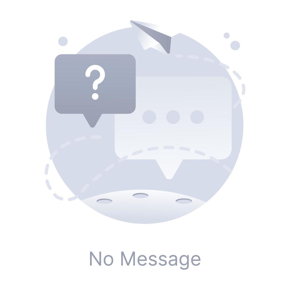 Unknown message, a flat rounded editable icon is up for premium use vector