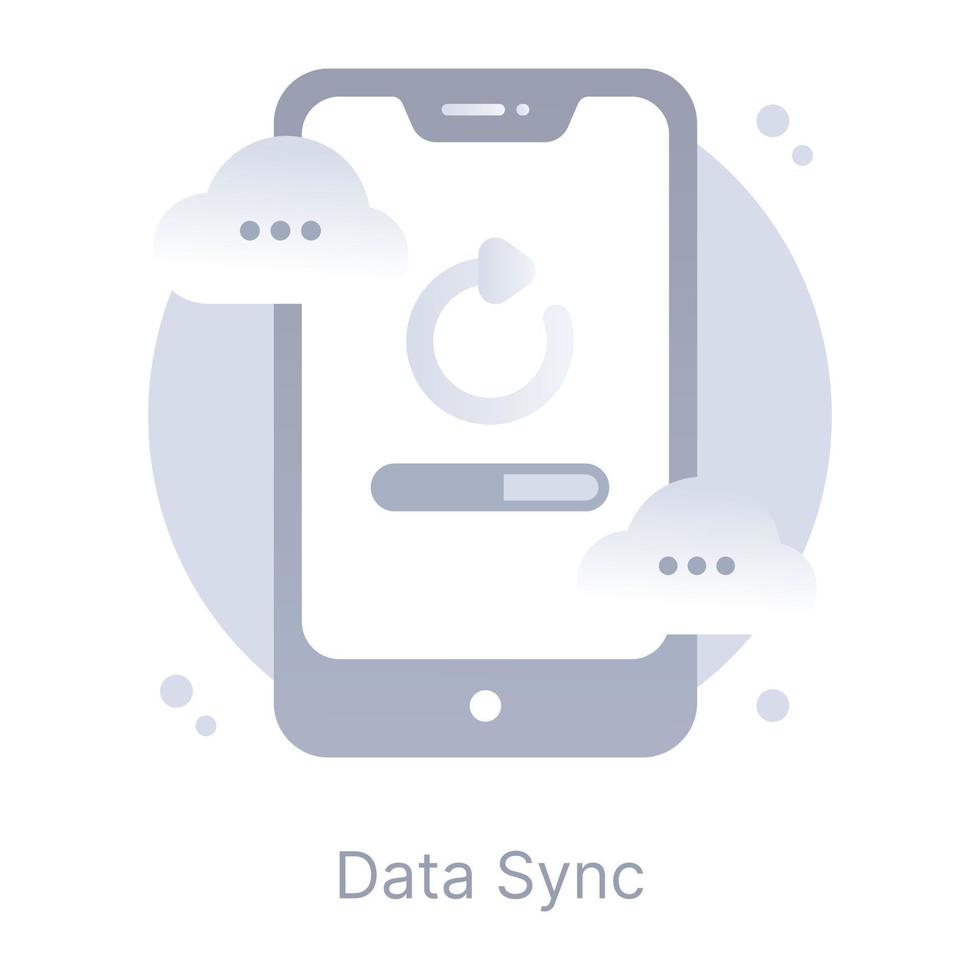 Get hold on this editable flat icon of data sync vector