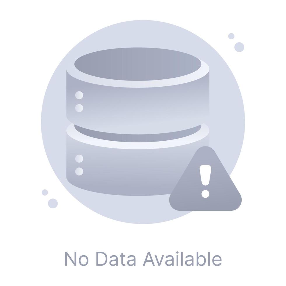 An icon of no data, flat editable icon vector