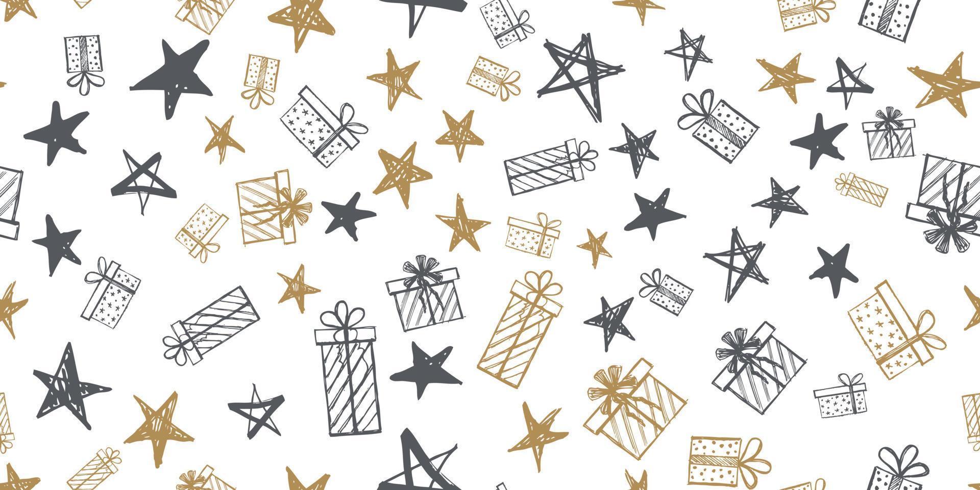Christmas and New Year set. Hand drawn illustration. Vector. vector
