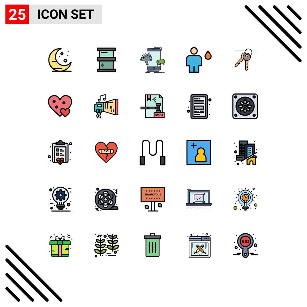 25 Creative Icons Modern Signs and Symbols of hotel fire marketing camp avatar Editable Vector Design Elements