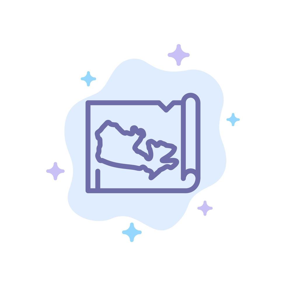 Map World Canada Blue Icon on Abstract Cloud Background vector