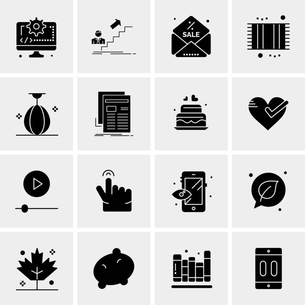 16 Universal Business Icons Vector Creative Icon Illustration to use in web and Mobile Related project