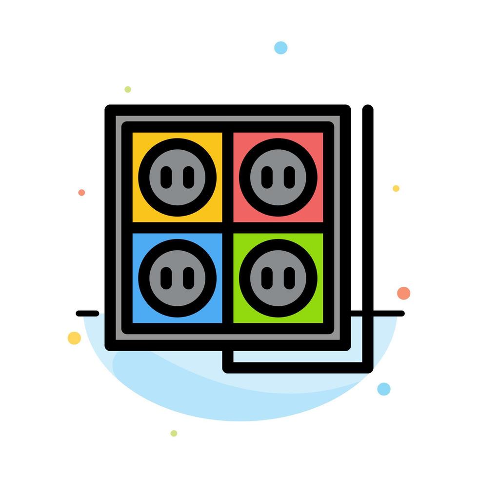 Building Construction Plug Socket Tool Abstract Flat Color Icon Template vector