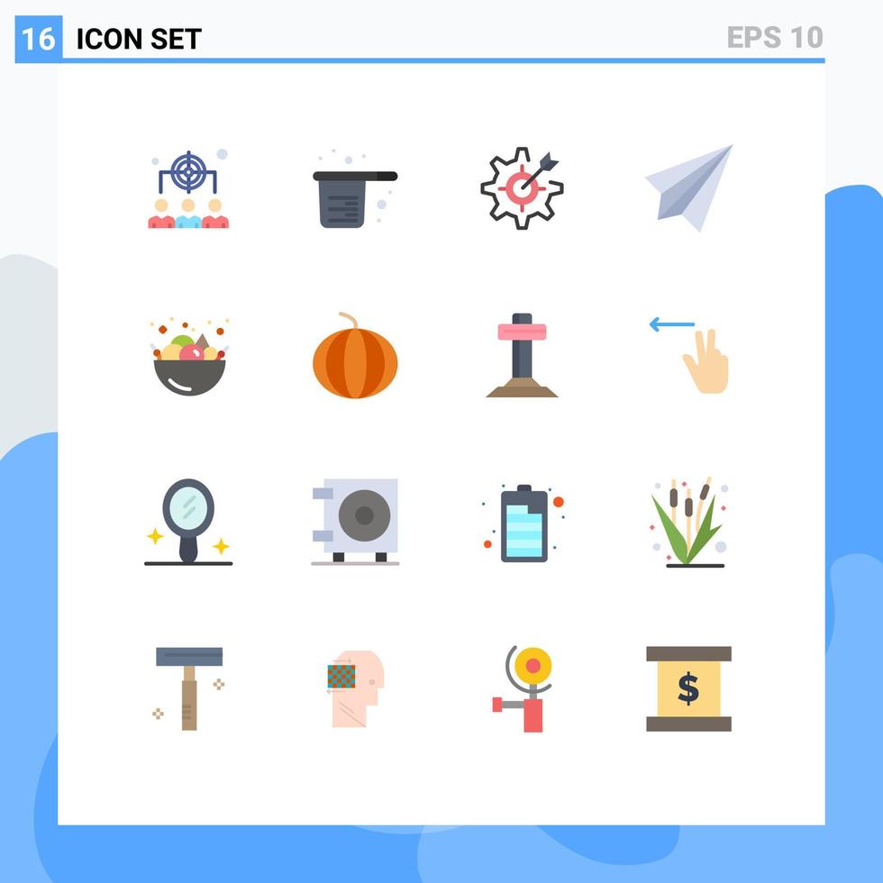 Pack of 16 creative Flat Colors of receive contact measuring communication setting Editable Pack of Creative Vector Design Elements