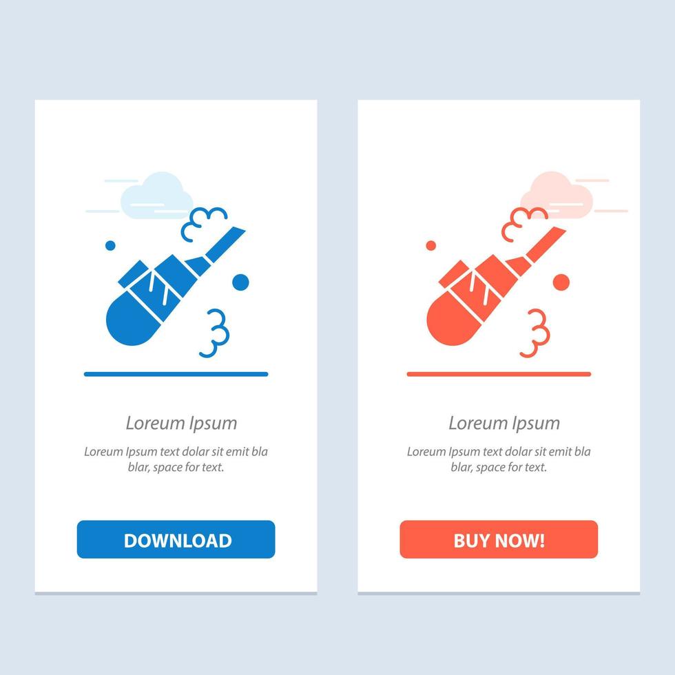 Cleaner Cleaning Vacuum Pipe  Blue and Red Download and Buy Now web Widget Card Template vector