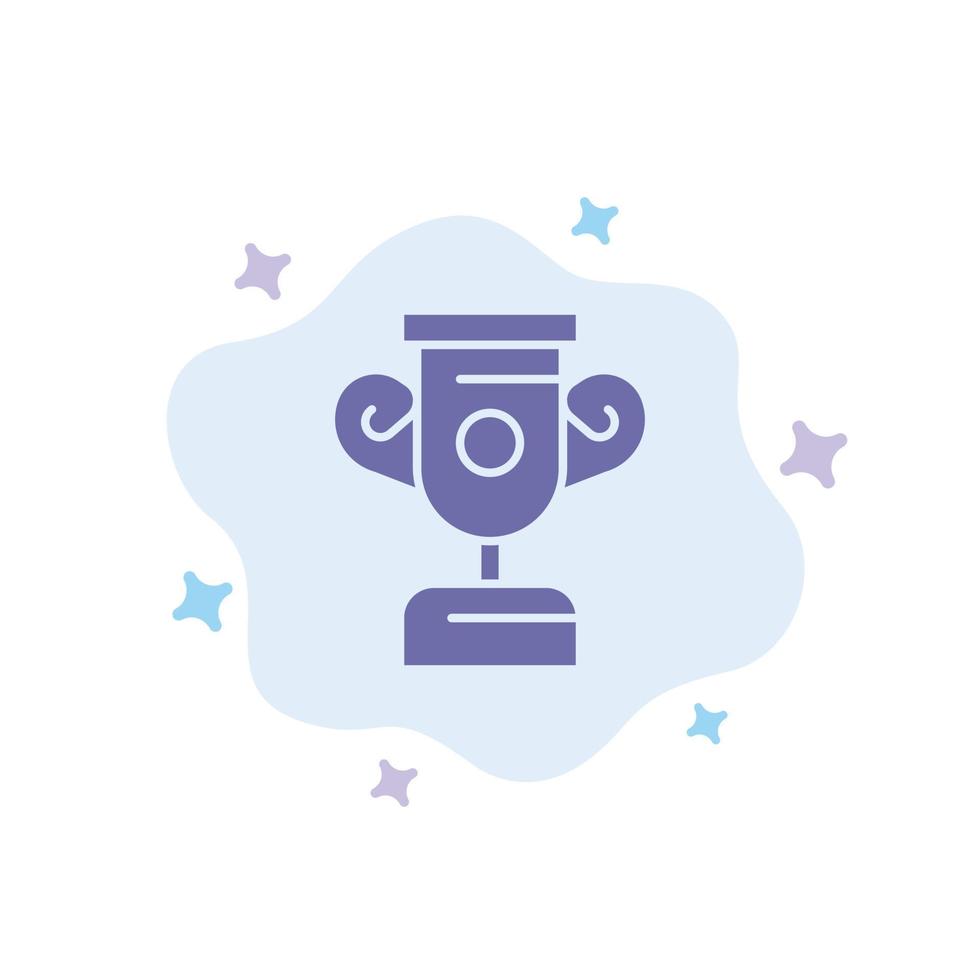 Education Progress Training Blue Icon on Abstract Cloud Background vector