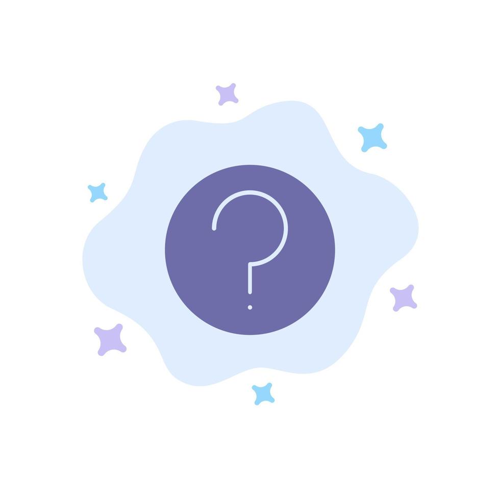 icono azul de marca de interfaz de usuario de ayuda básica en el fondo abstracto de la nube vector
