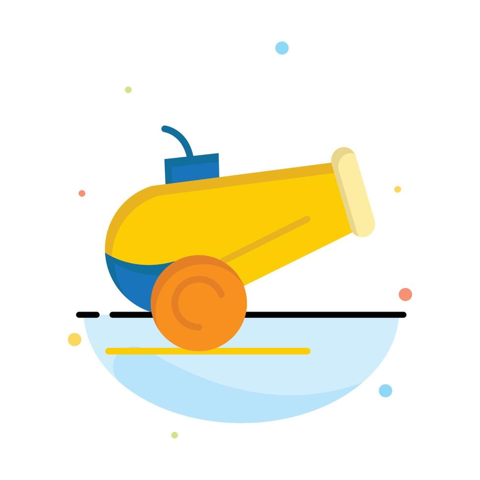 Canon Weapon Abstract Flat Color Icon Template vector