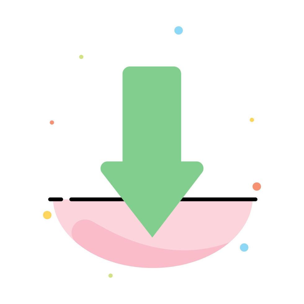 Arrow Arrows Down Download Abstract Flat Color Icon Template vector