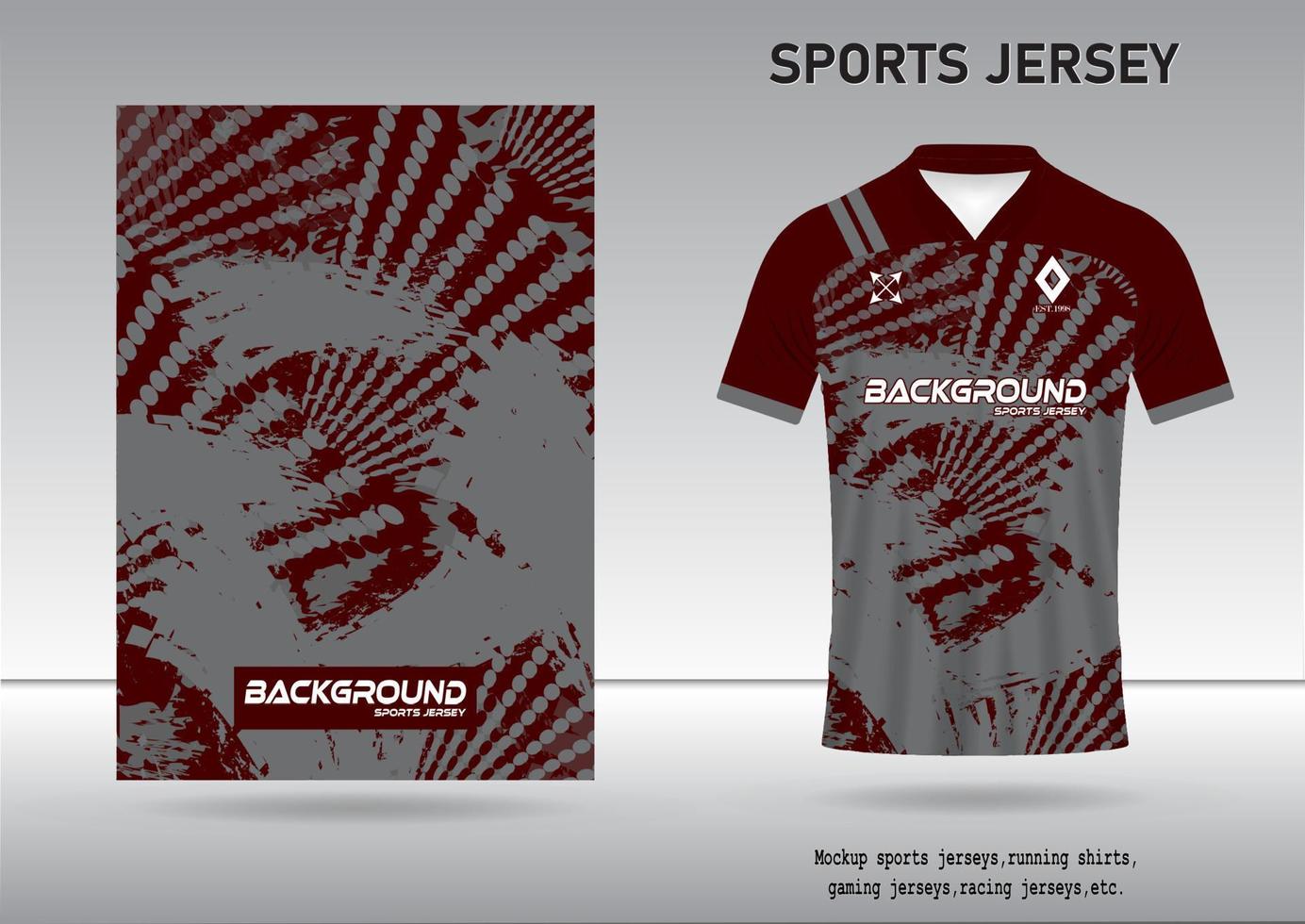 Background mockup, sports shirt, football, running, playing games vector