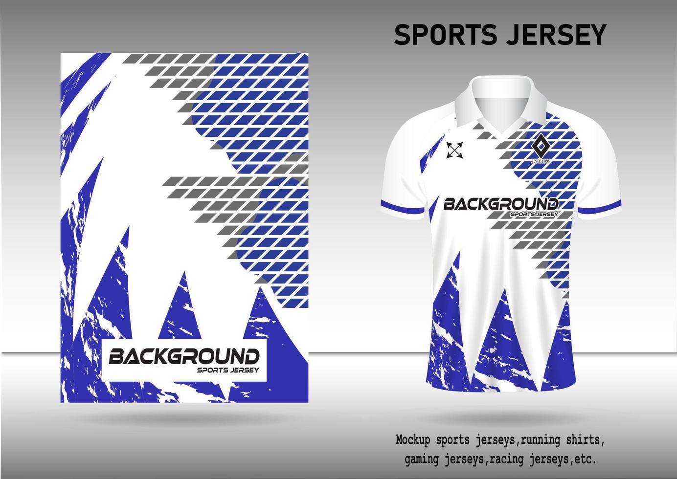 maqueta de fondo, camiseta deportiva, fútbol, correr, jugar vector