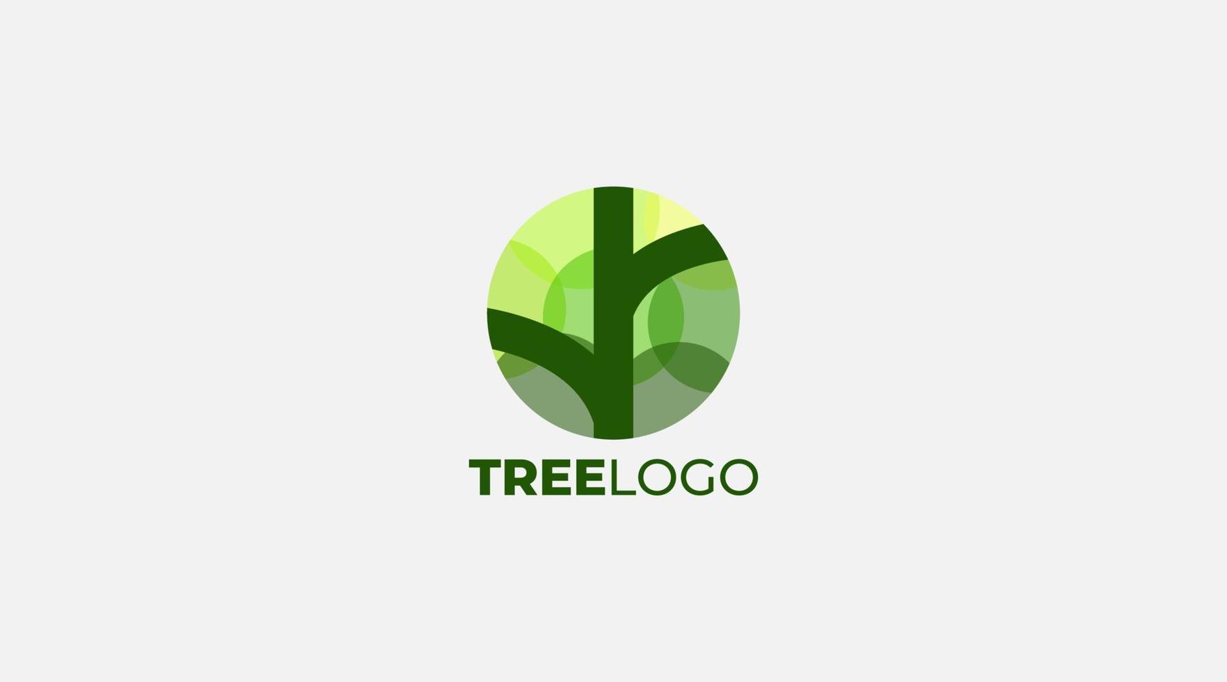 icono de vector de árbol. diseño de logotipo de ilustración de vector de árboles de naturaleza