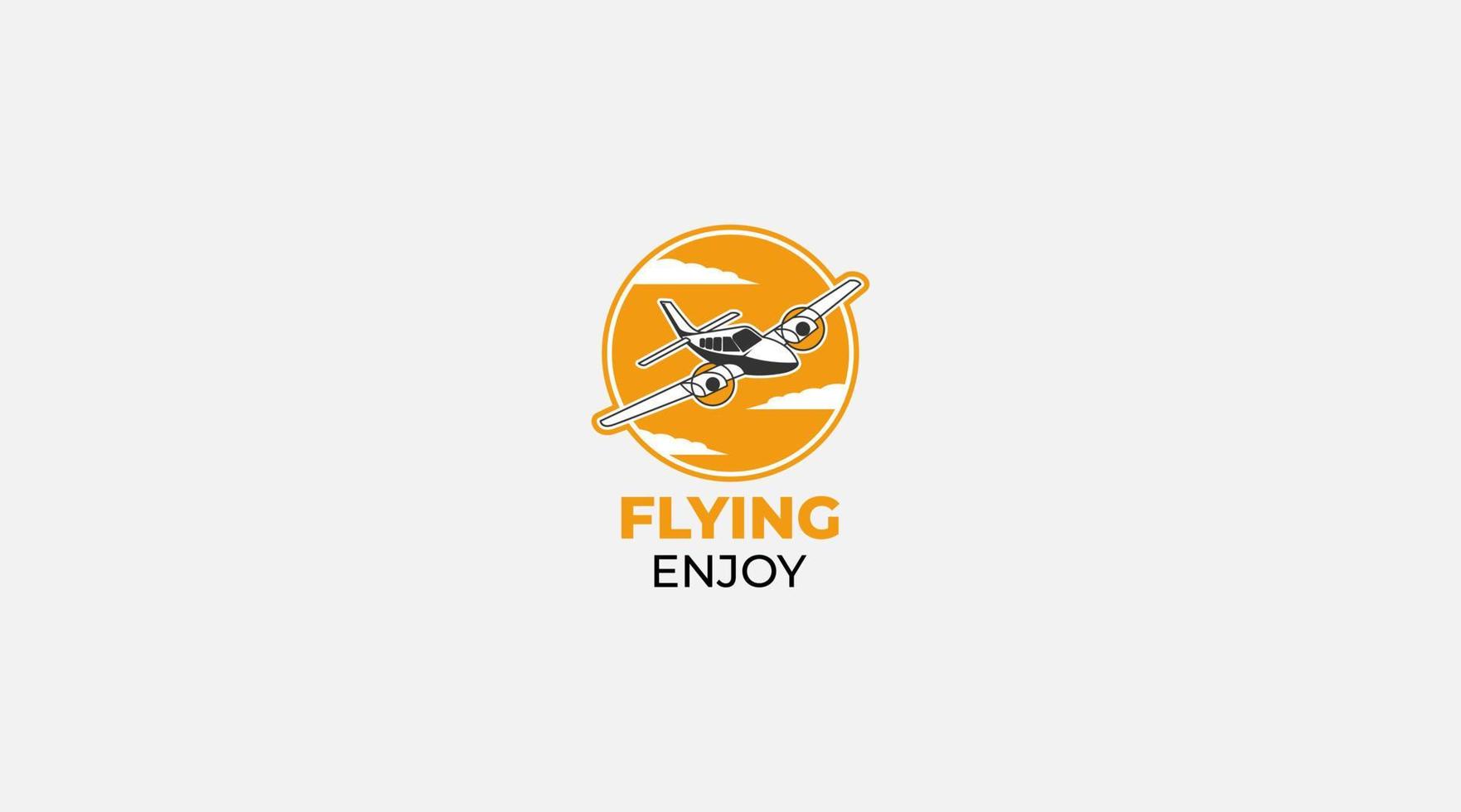 Flying enjoy logo icon vector design template