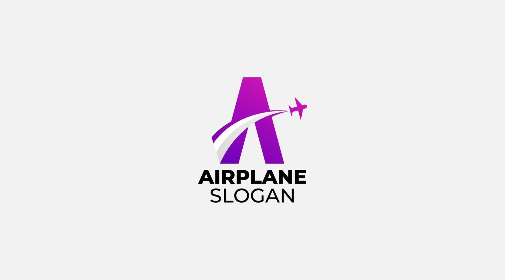 letra a plantilla de diseño de logotipo de viaje aéreo vector