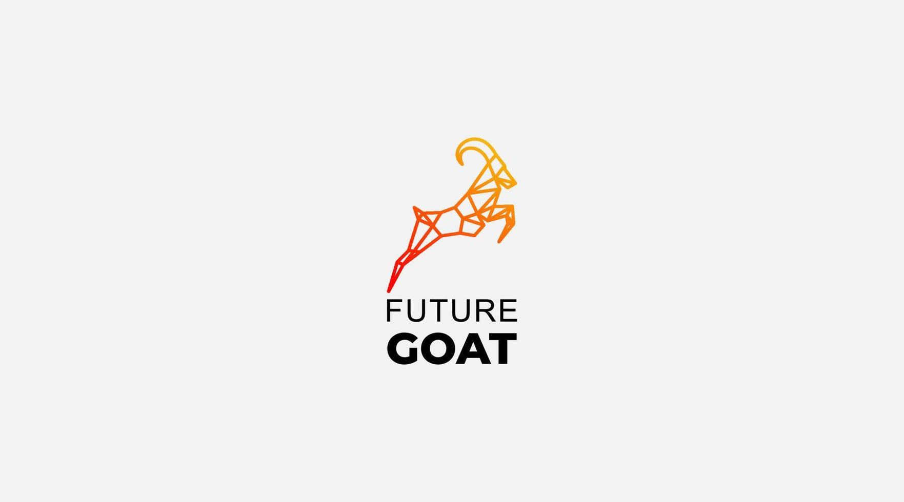 Geometric Goat blockchain vector icon logo design template