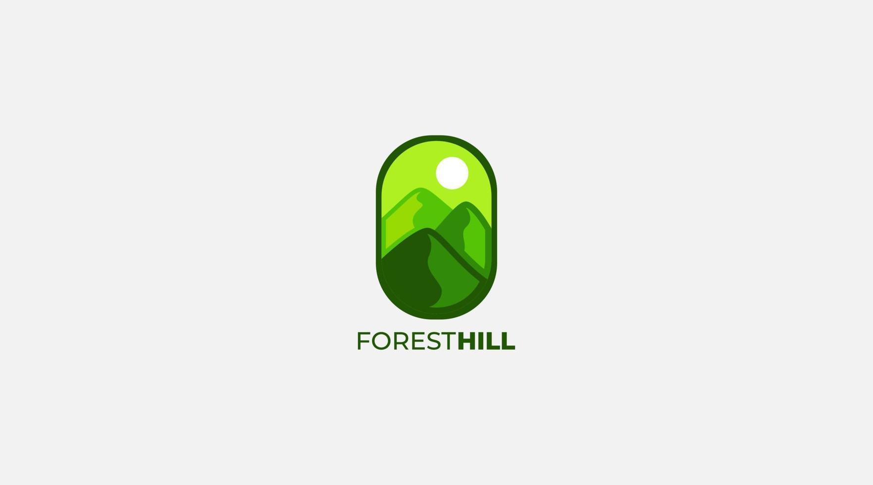 Forest hill Logo Design vector icon Inspiration