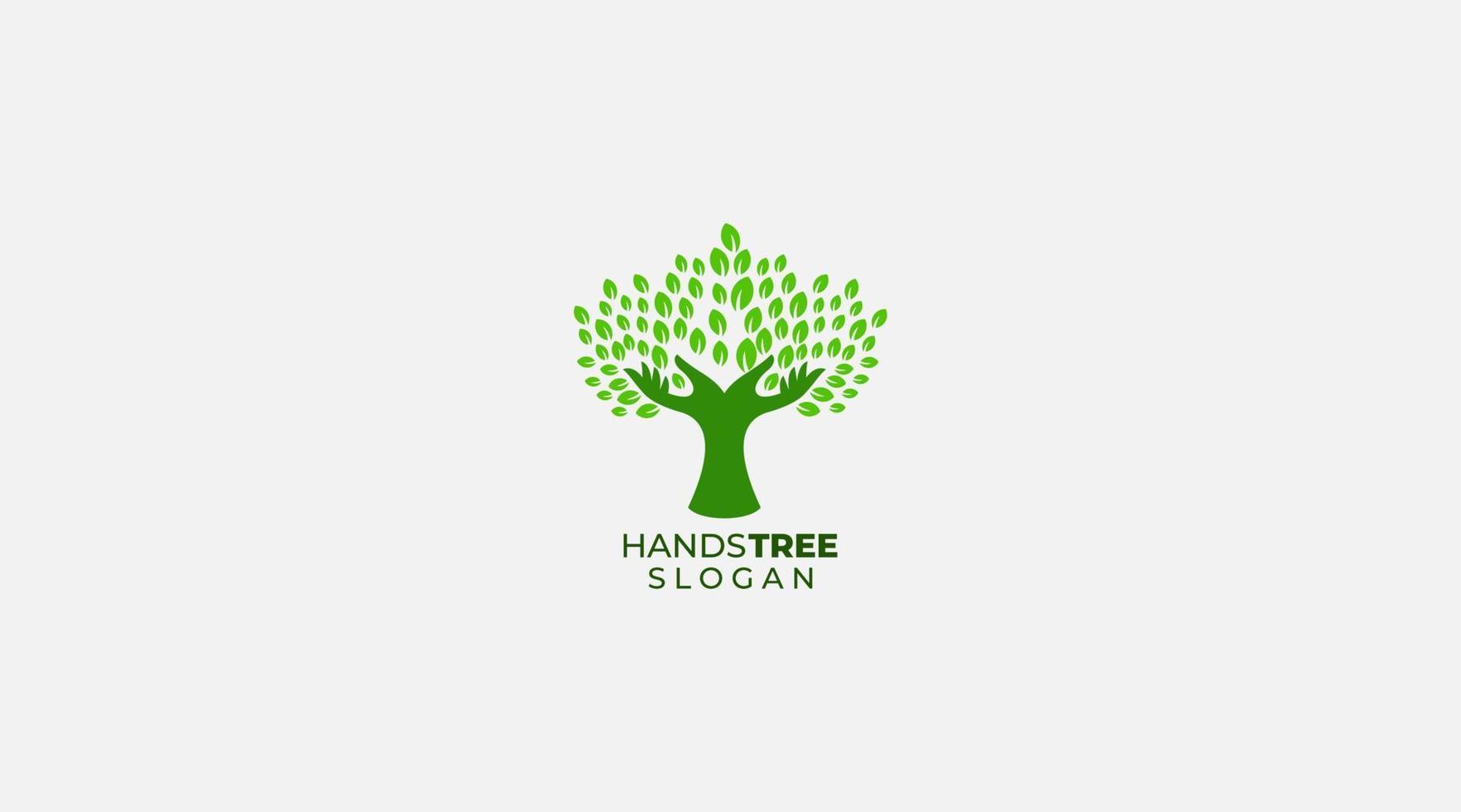 Hands Tree Logo Icon Design Illustration vector